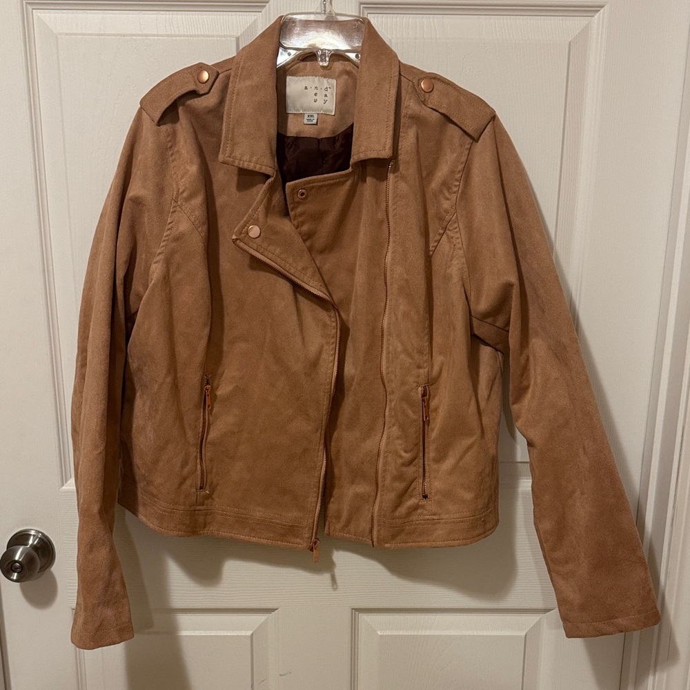 a new day Tan Leather Jacket